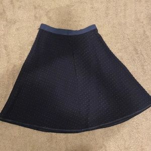 Theory blue fit and flare blue pattern skirt